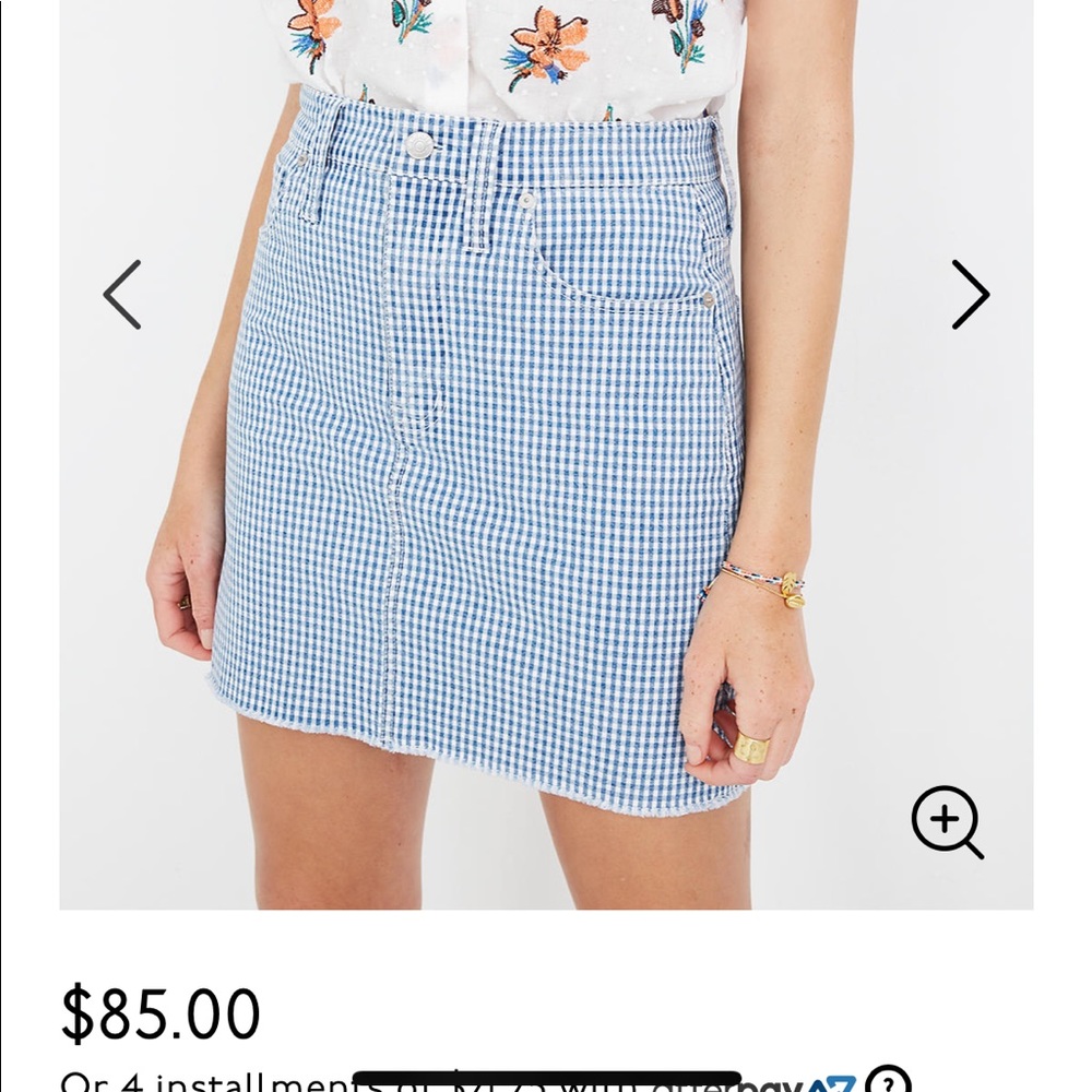 Madewell denim skirt size 25